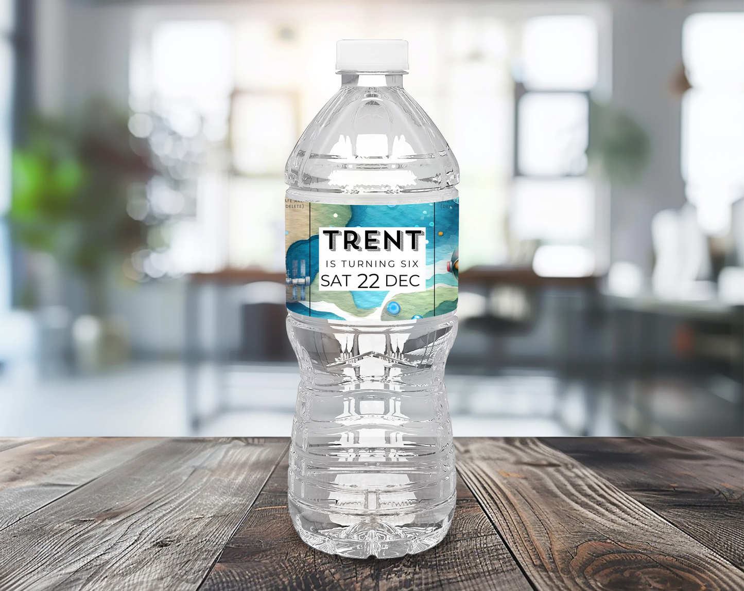 6th Birthday Water Bottle Label