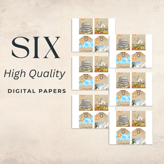 Four Europe Travel Tags