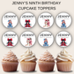 9th Birthday Cupcake Toppers Girl