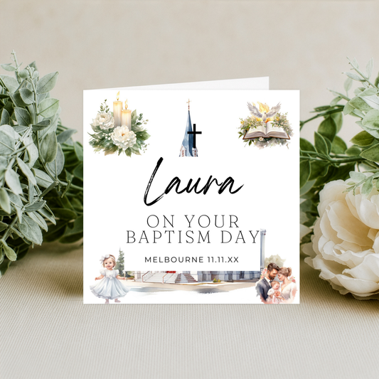 Baptism Day Card Female