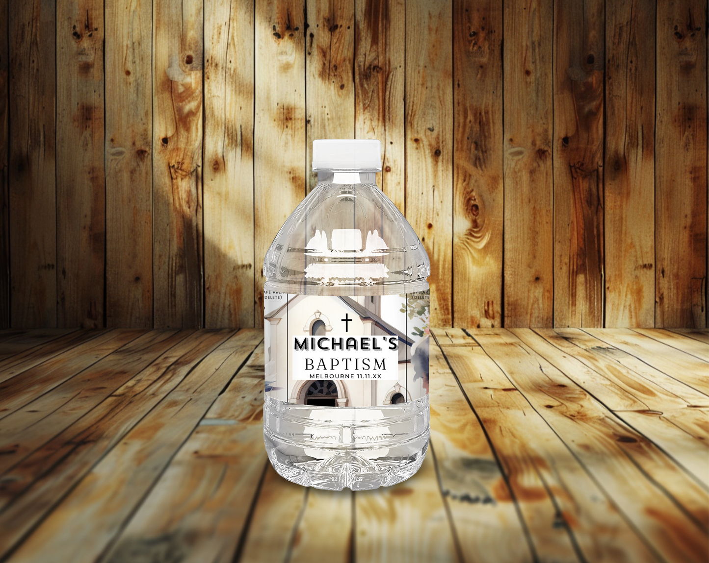 Baptism Water Bottle Label