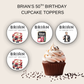 50th Birthday Cupcake Topper Man