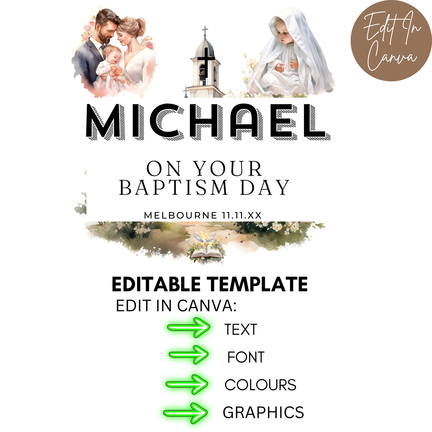Baptism Day Card