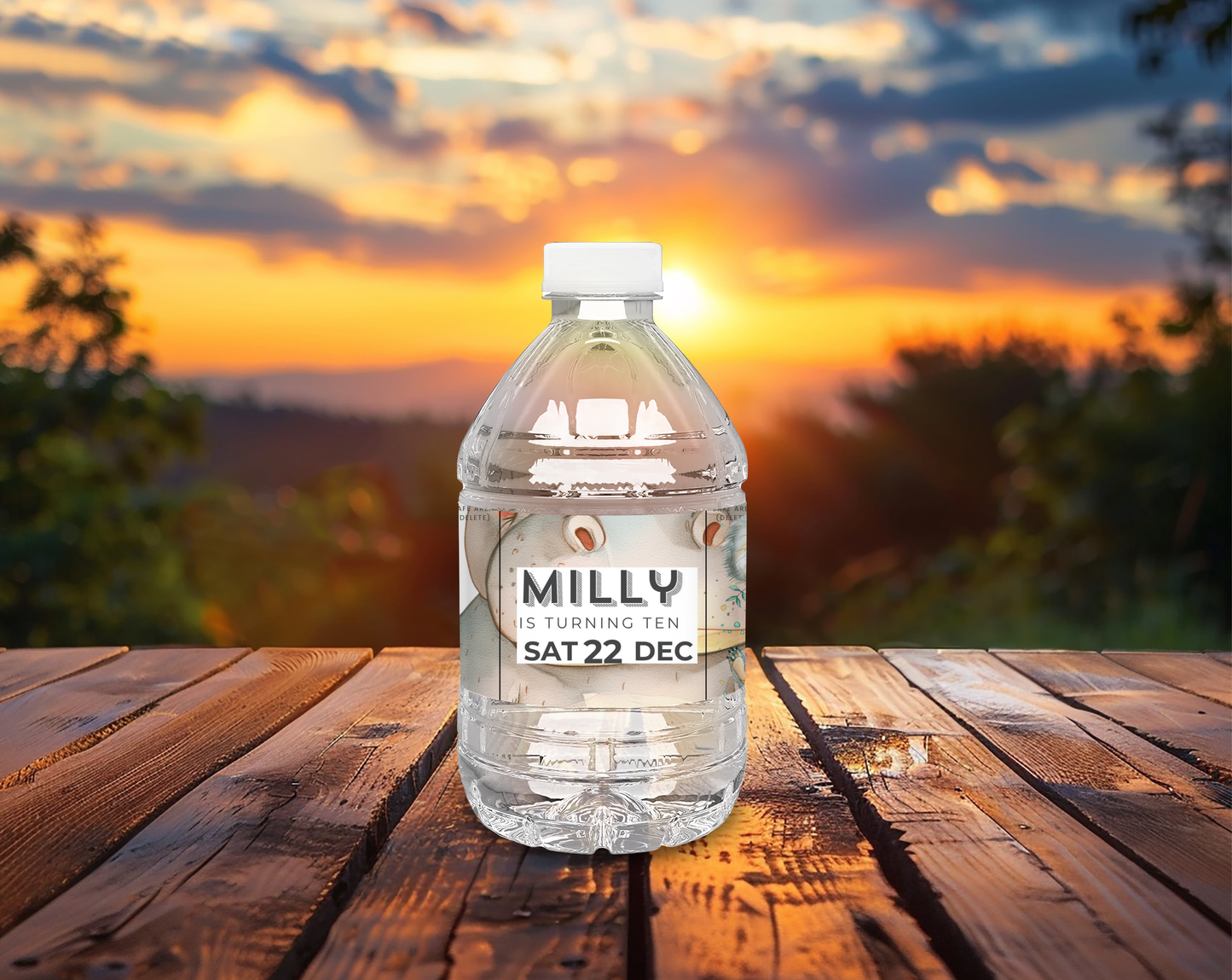 10th Birthday Water Bottle Label