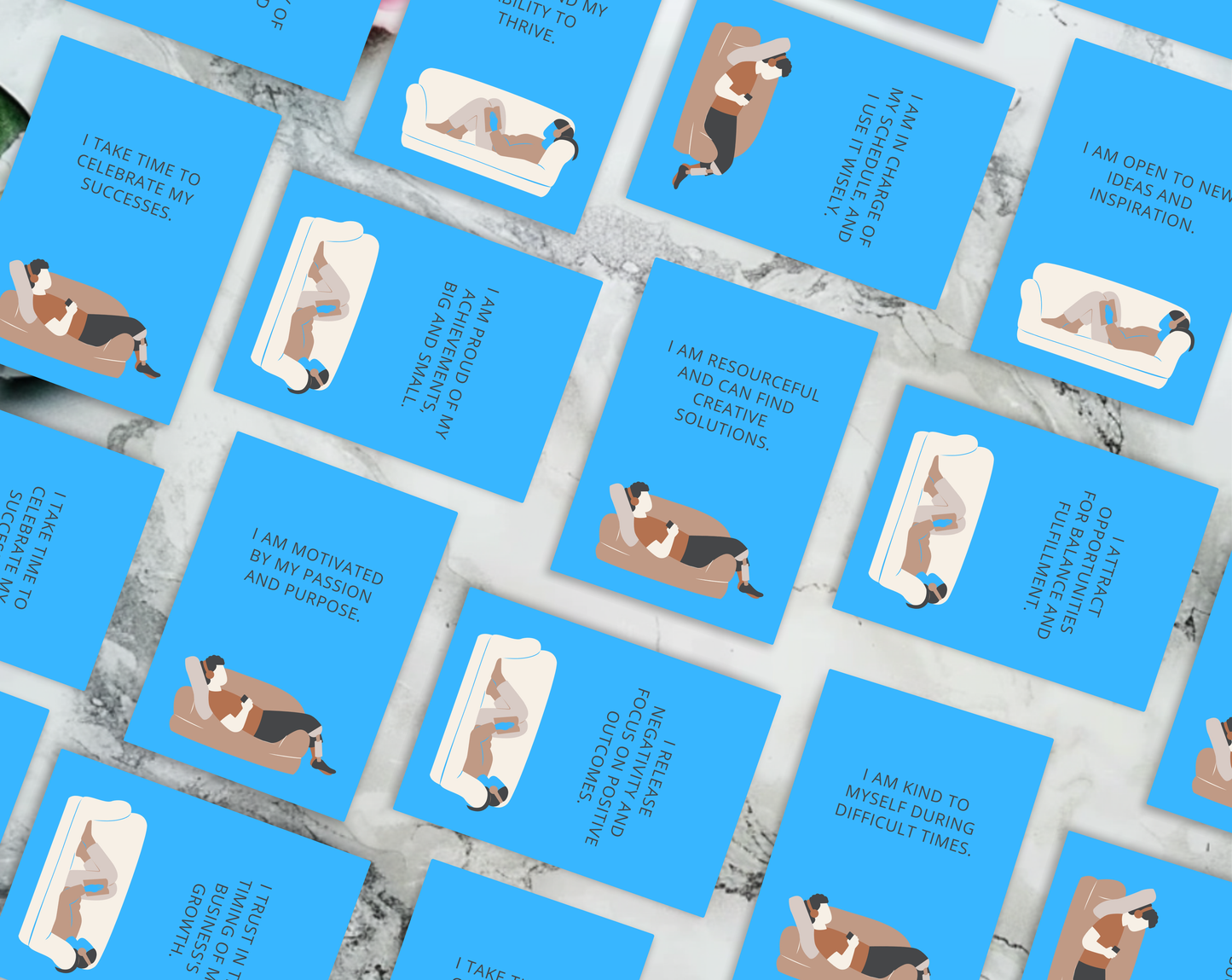 30 Business Burnout Affirmation Cards