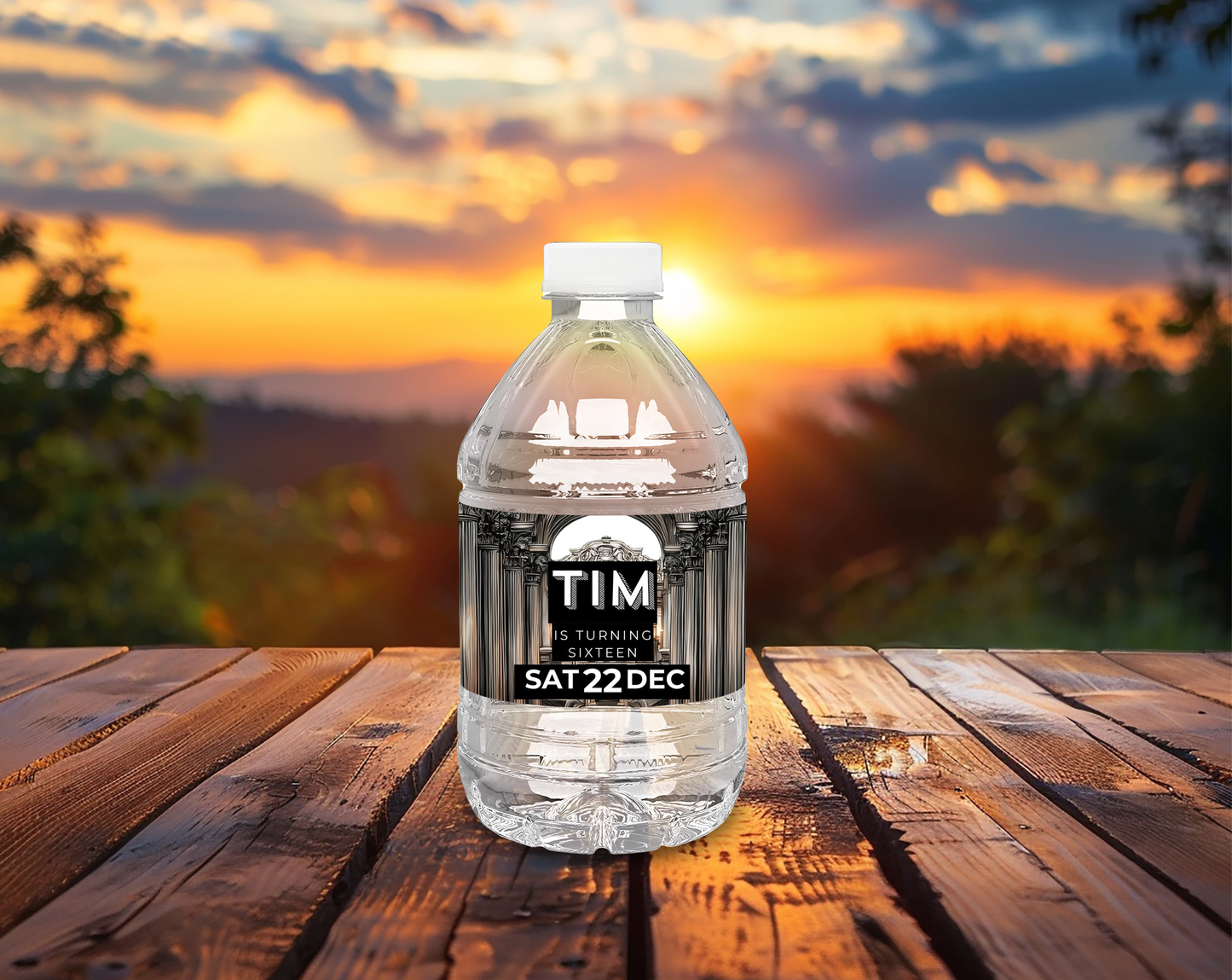 16th Birthday Water Bottle Label