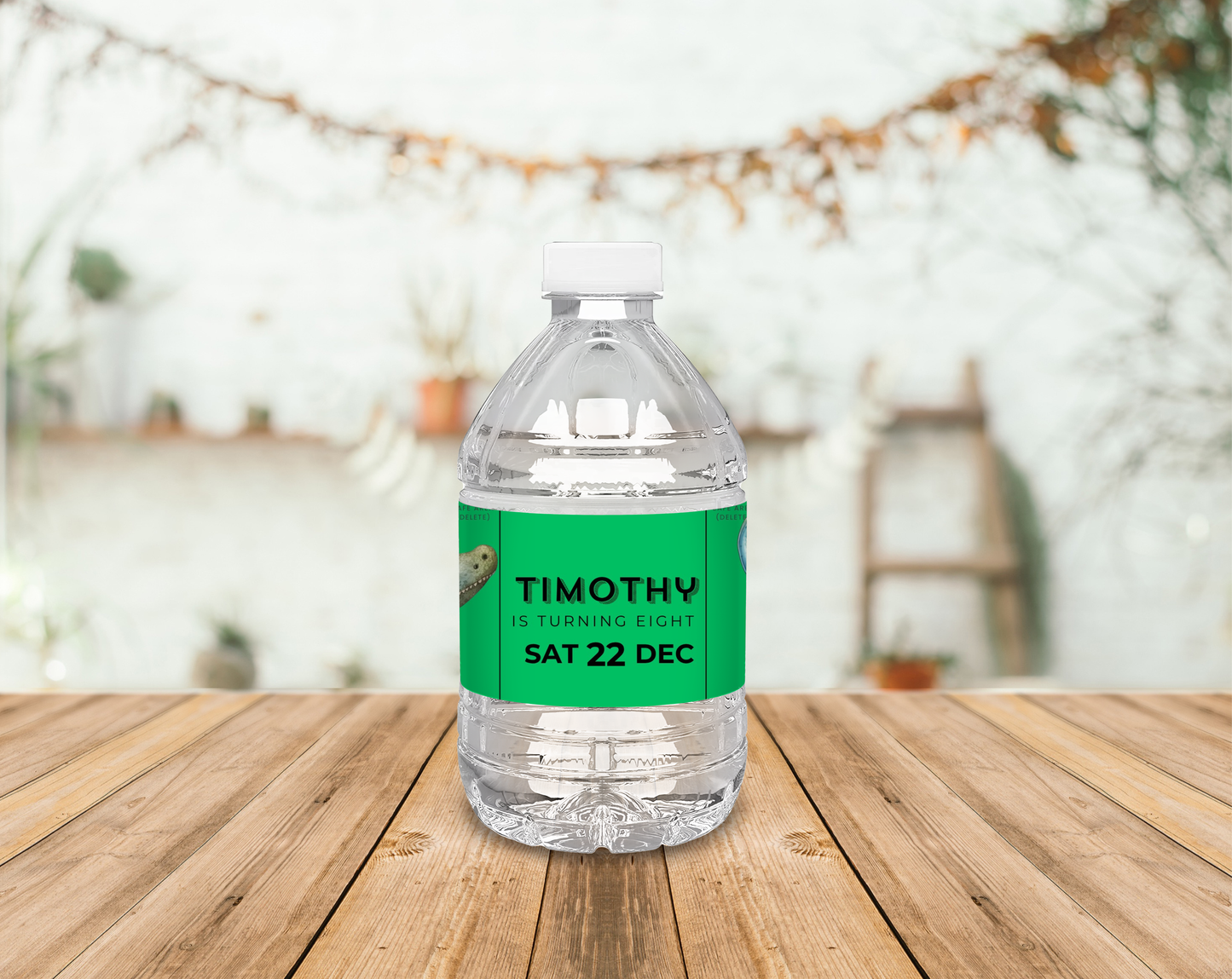 8th Birthday Water Bottle Label