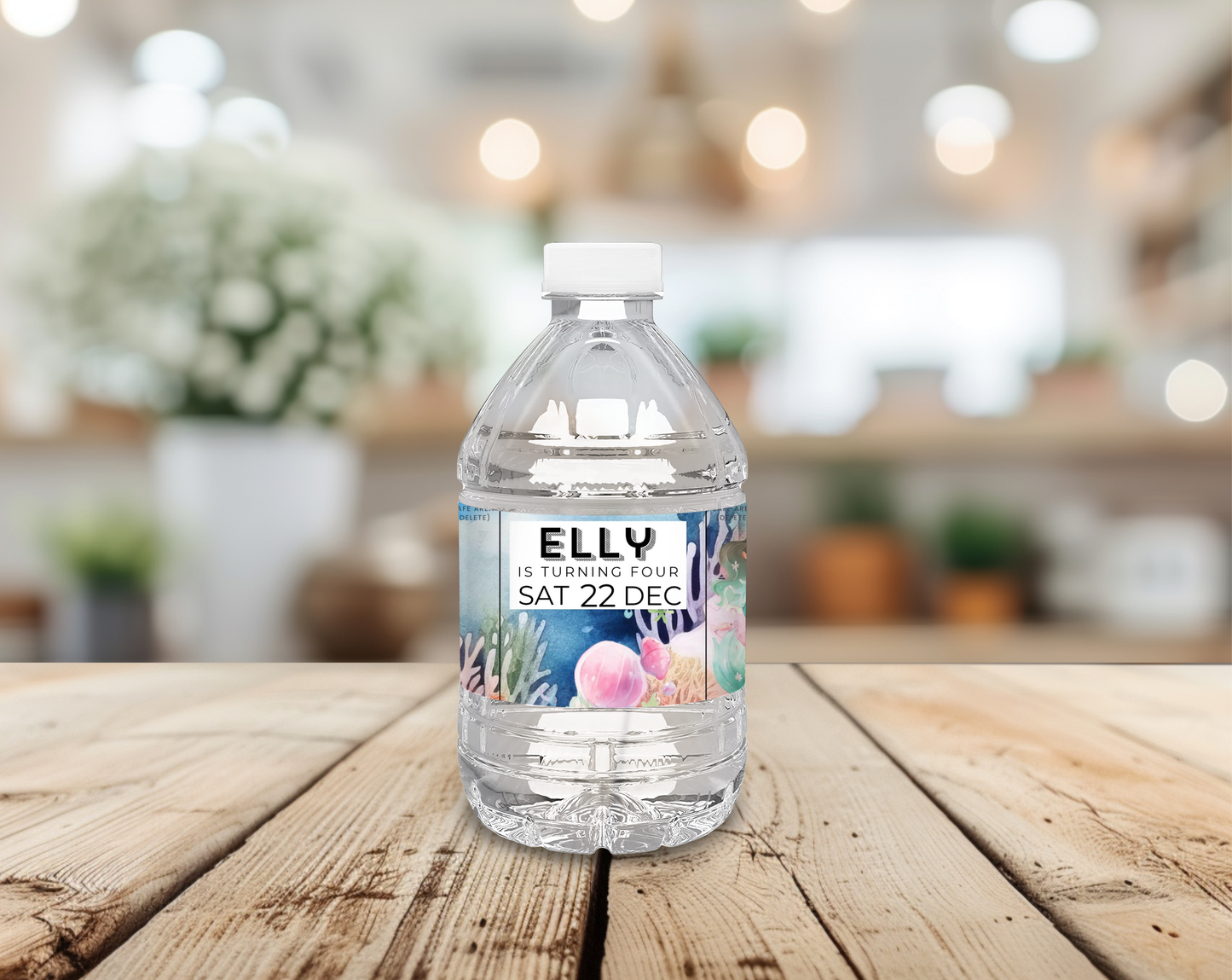 4th Birthday Water Bottle Label