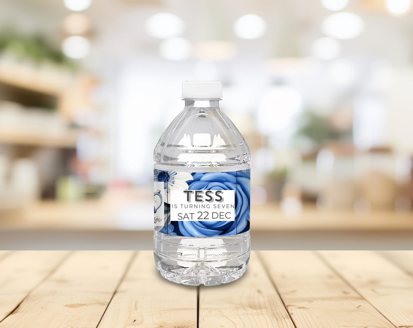 7th Birthday Water Bottle Label