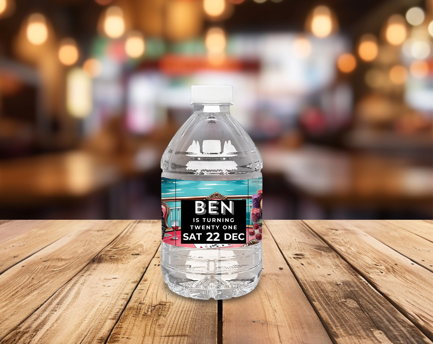 21st Birthday Water Bottle Label Male