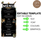 20th Birthday Menu