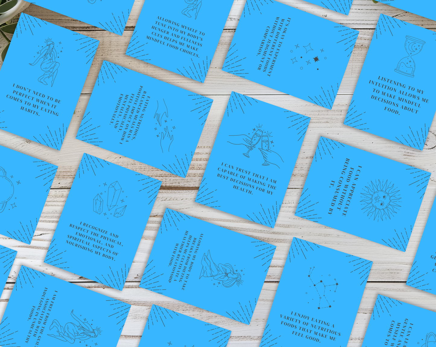 30 Mindful Eating Affirmation Cards