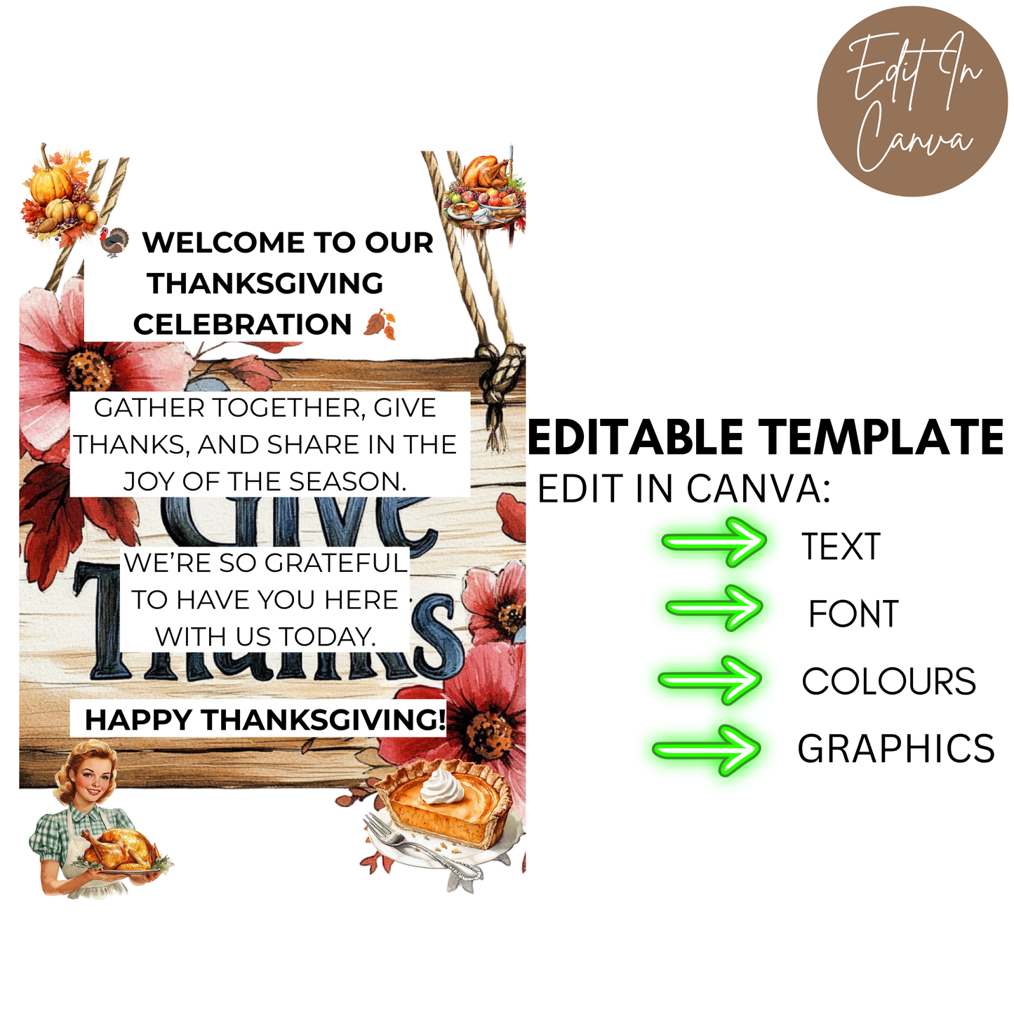 Thanksgiving Welcome Sign