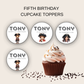 5th Birthday Cupcake Toppers Boy