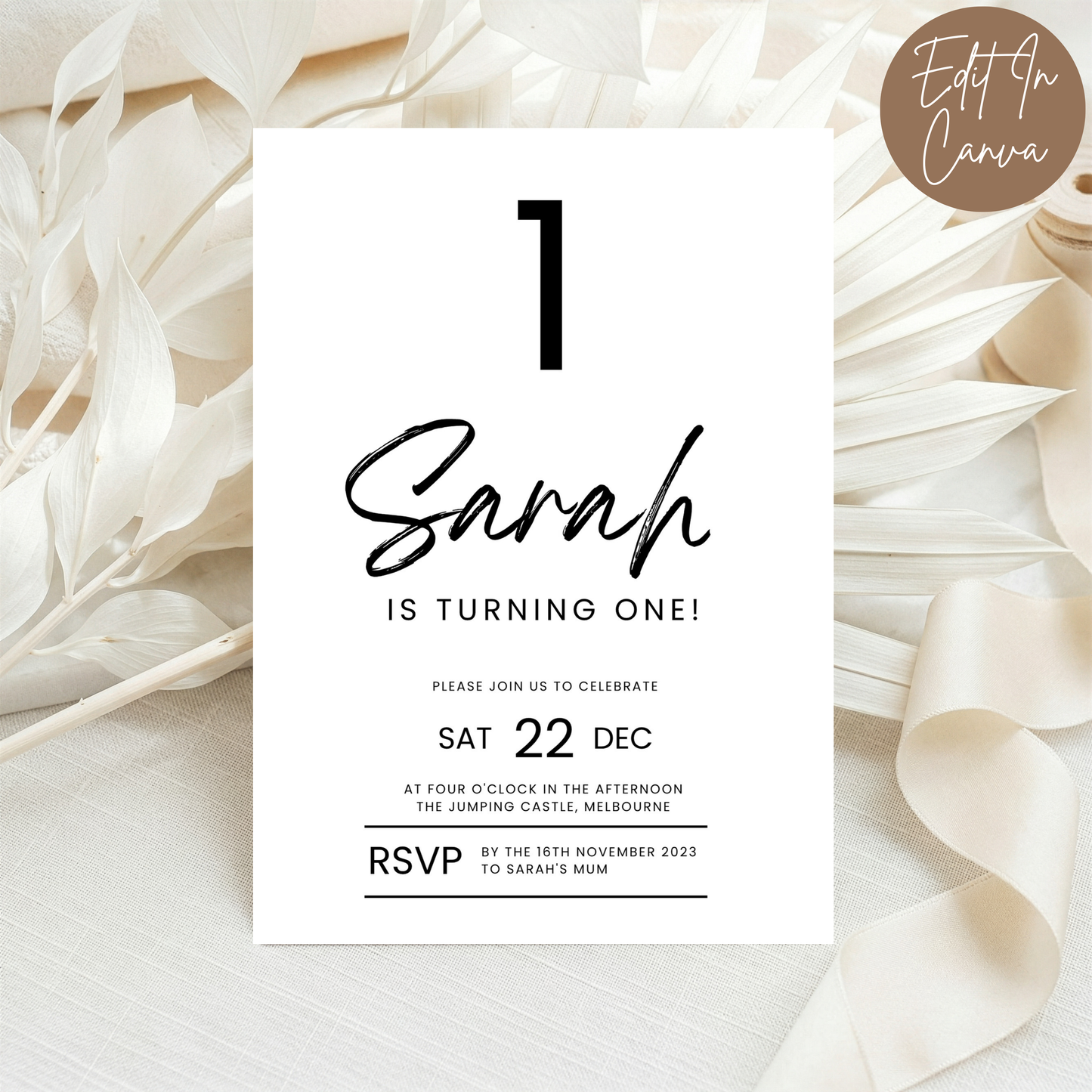 1st Birthday Invitation