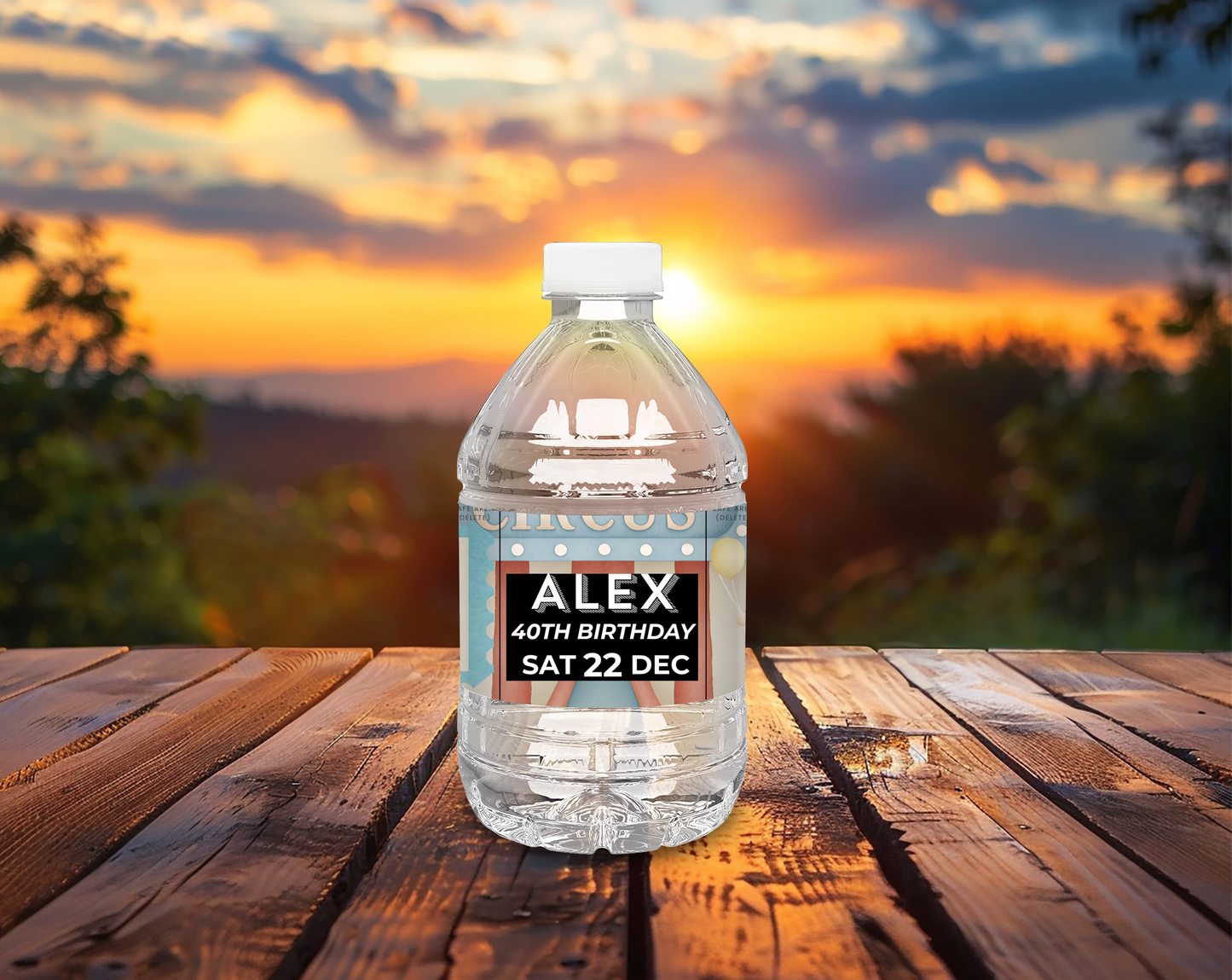 40th Birthday Water Bottle Label