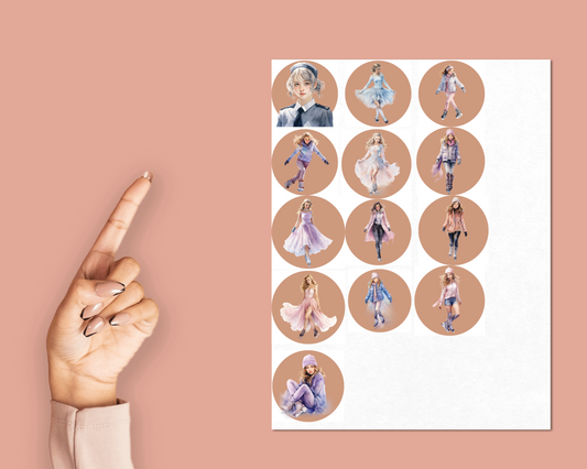 Ladies Fashion Sticker Sheet | Royalty Luxury Health and Beauty