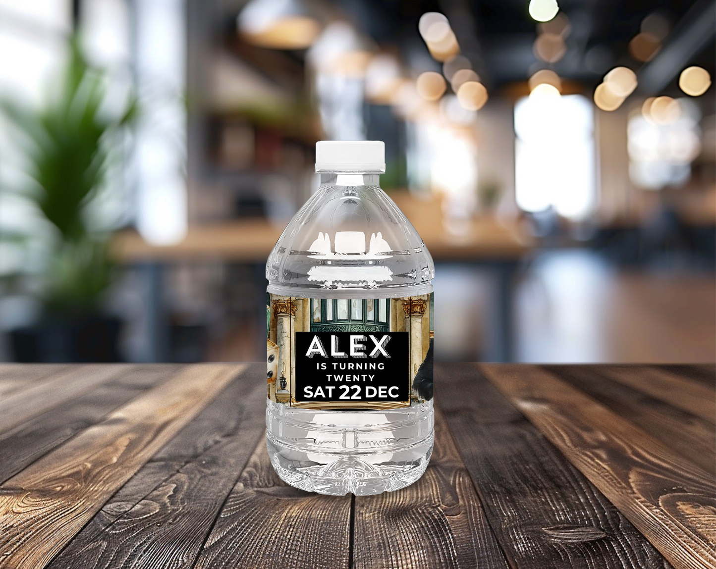 20th Birthday Water Bottle Label Male