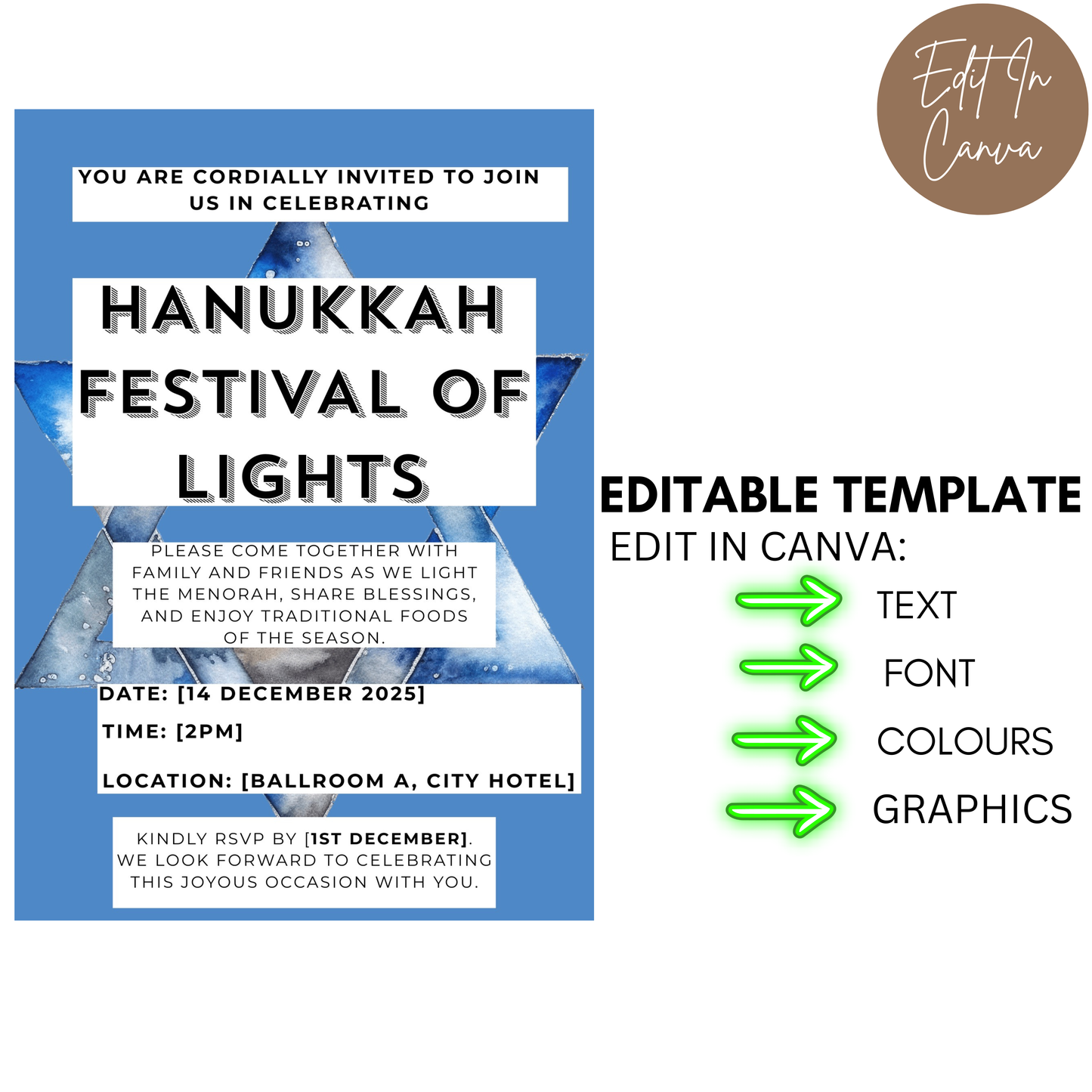 Hanukkah Invitation