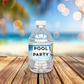 Pool Party Water Bottle Label