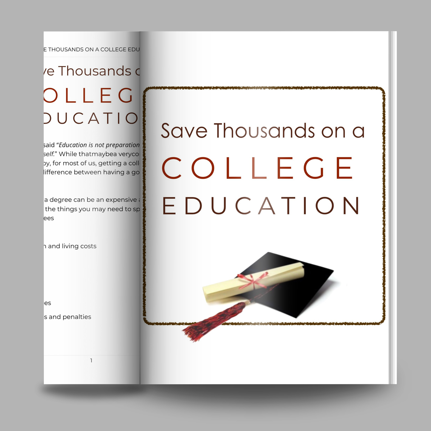 Save Thousands On A College Education Ebook