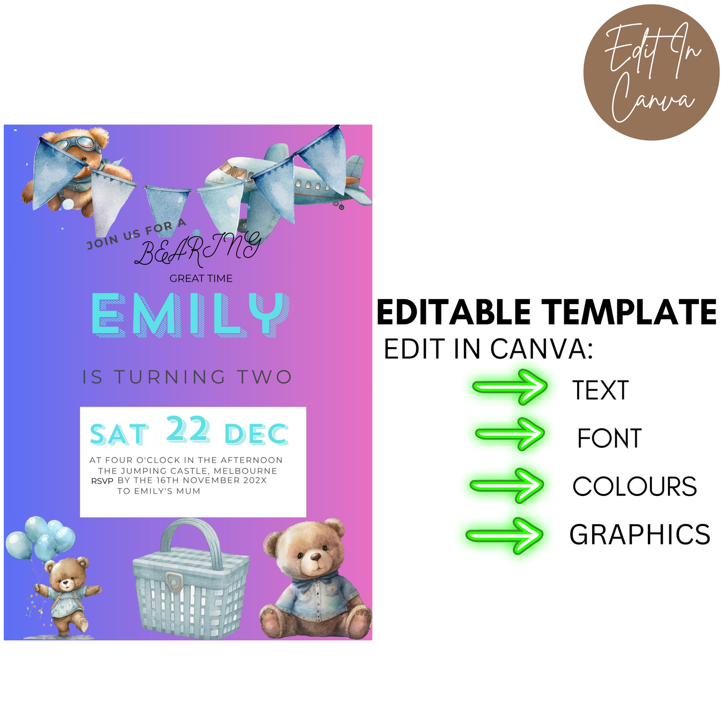 2nd Birthday Invitation Female