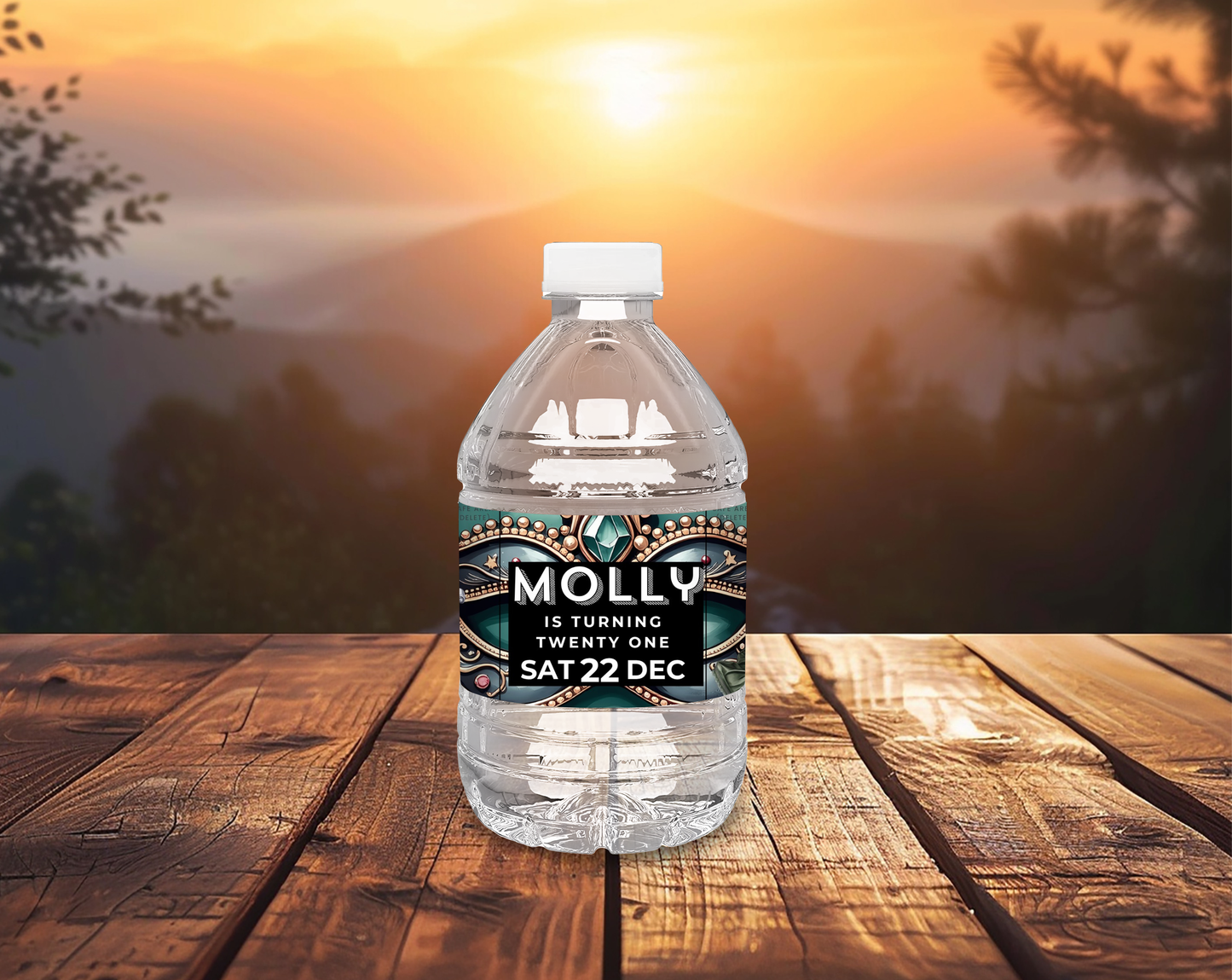 21st Birthday Water Bottle Label