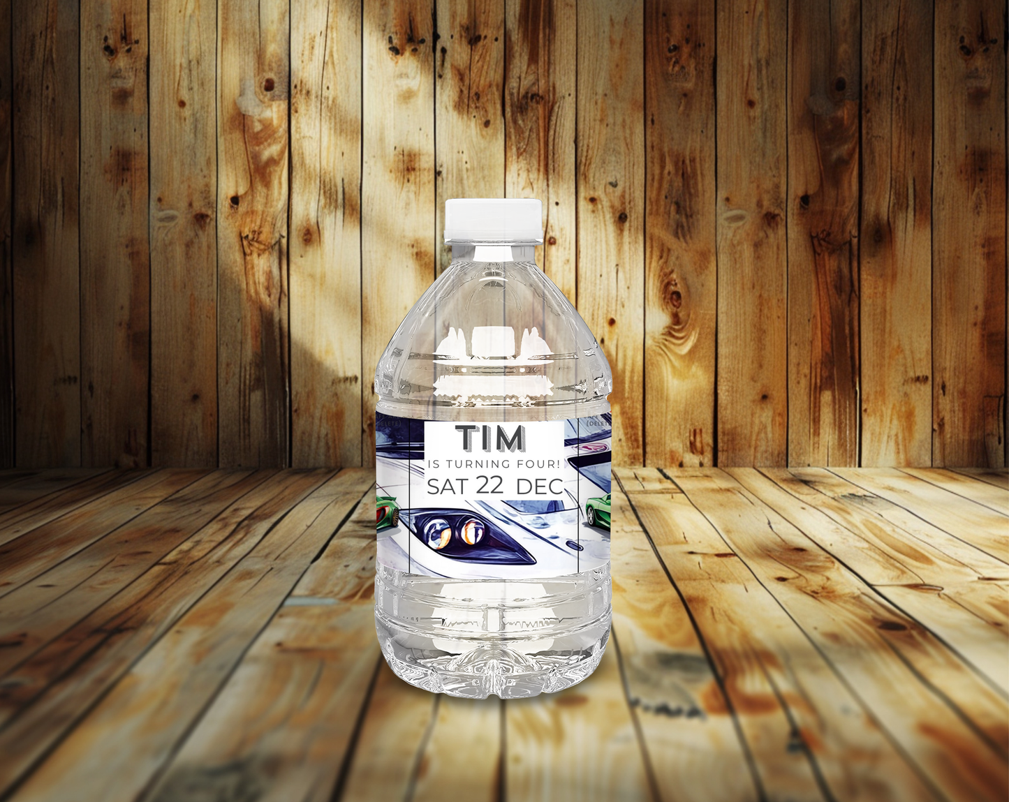 4th Birthday water Bottle Label Male