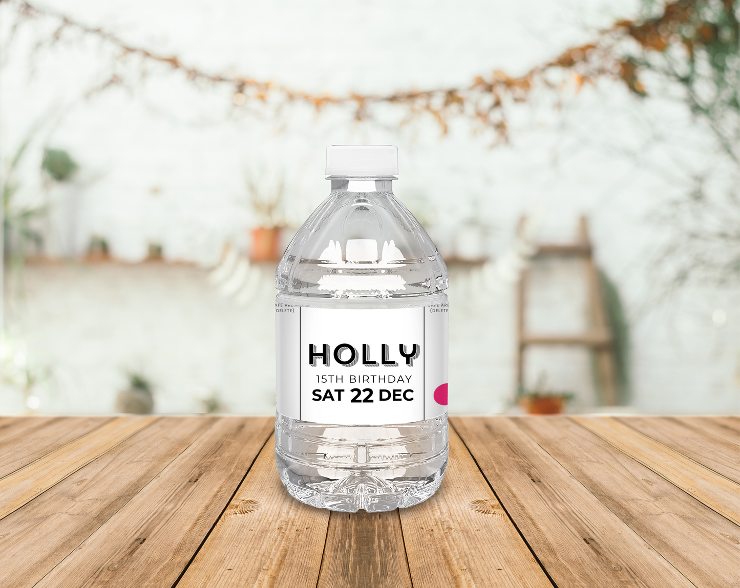 15th Birthday Water Bottle Label Female