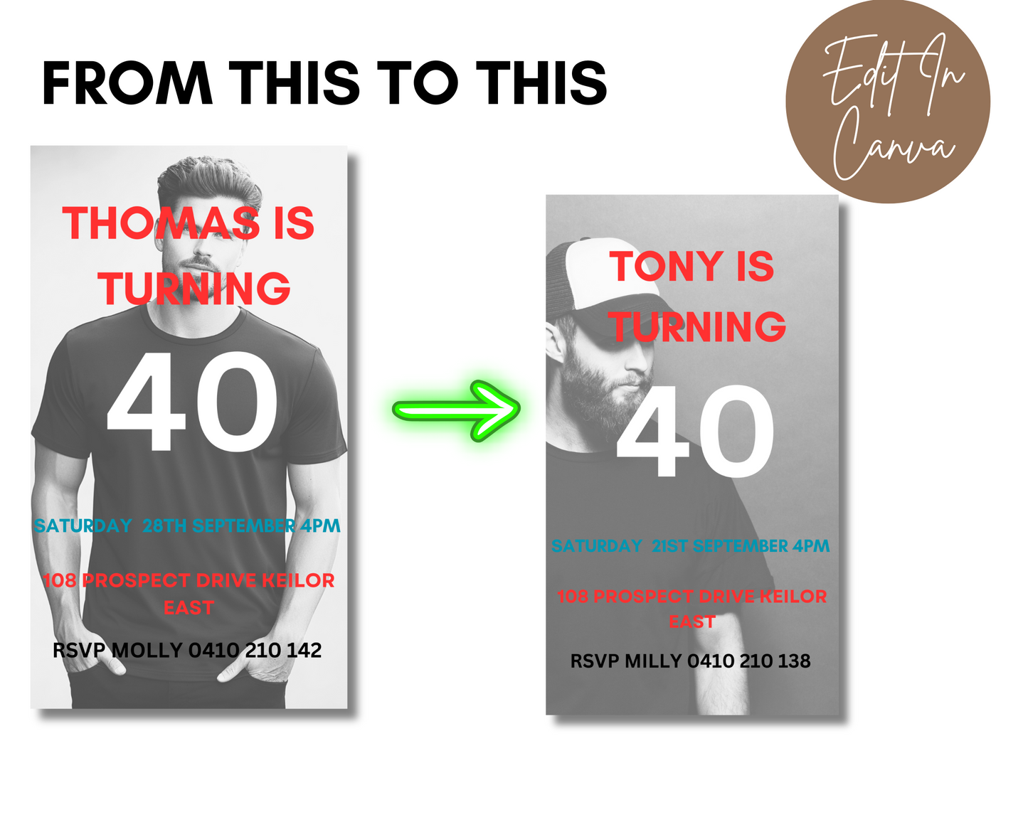 40th Birthday Invitation Classical