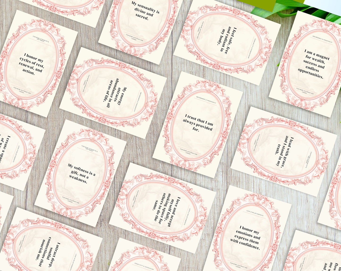 50 Feminine Affirmation Cards
