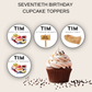 70th Birthday Cupcake Toppers Man
