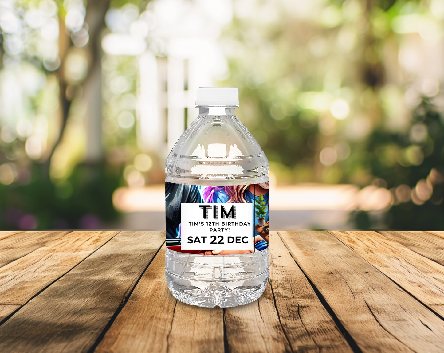 12th Birthday Water Bottle Labels Male