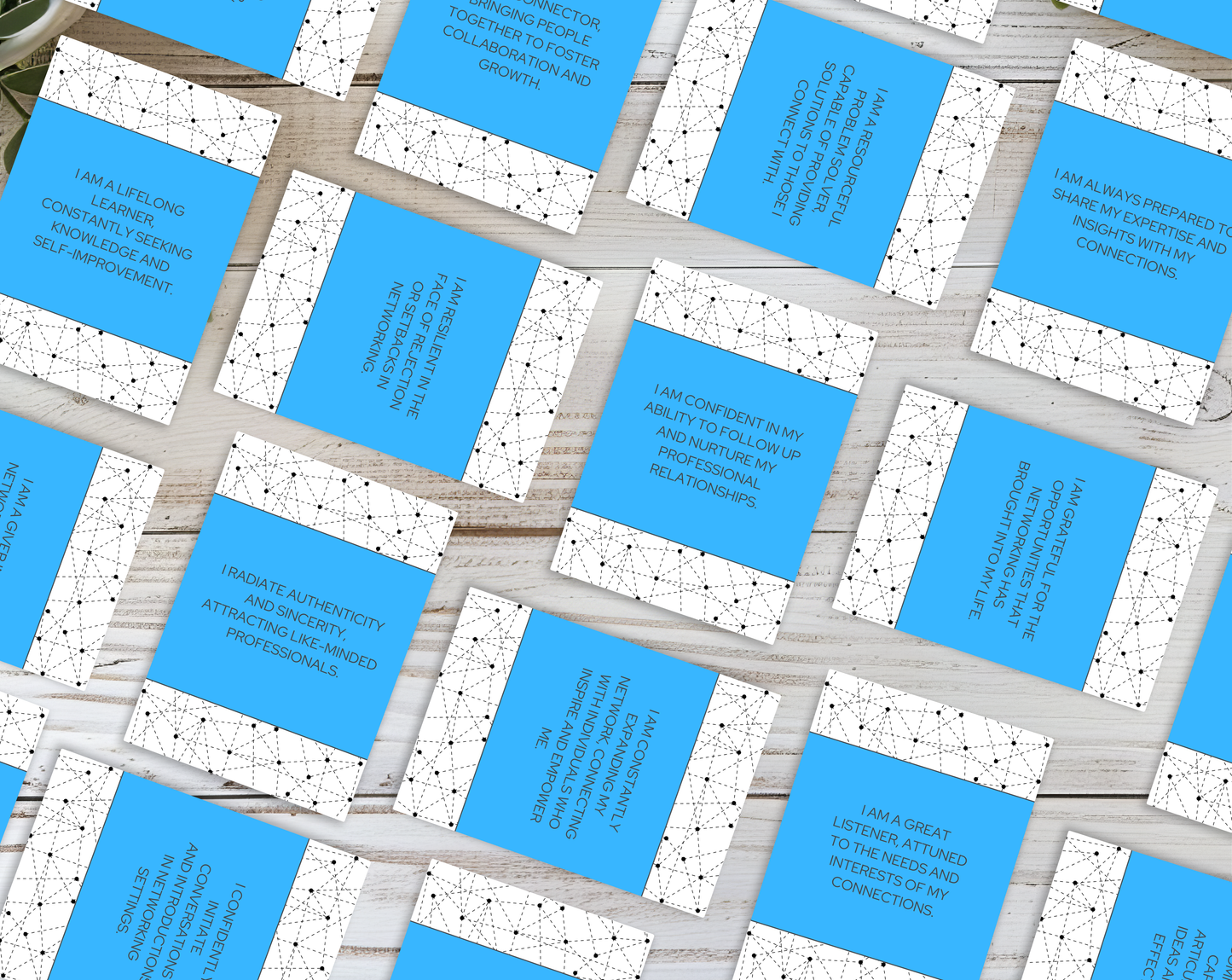 30 Networking Affirmation Cards