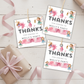 8th Birthday Thank You Tag Girl