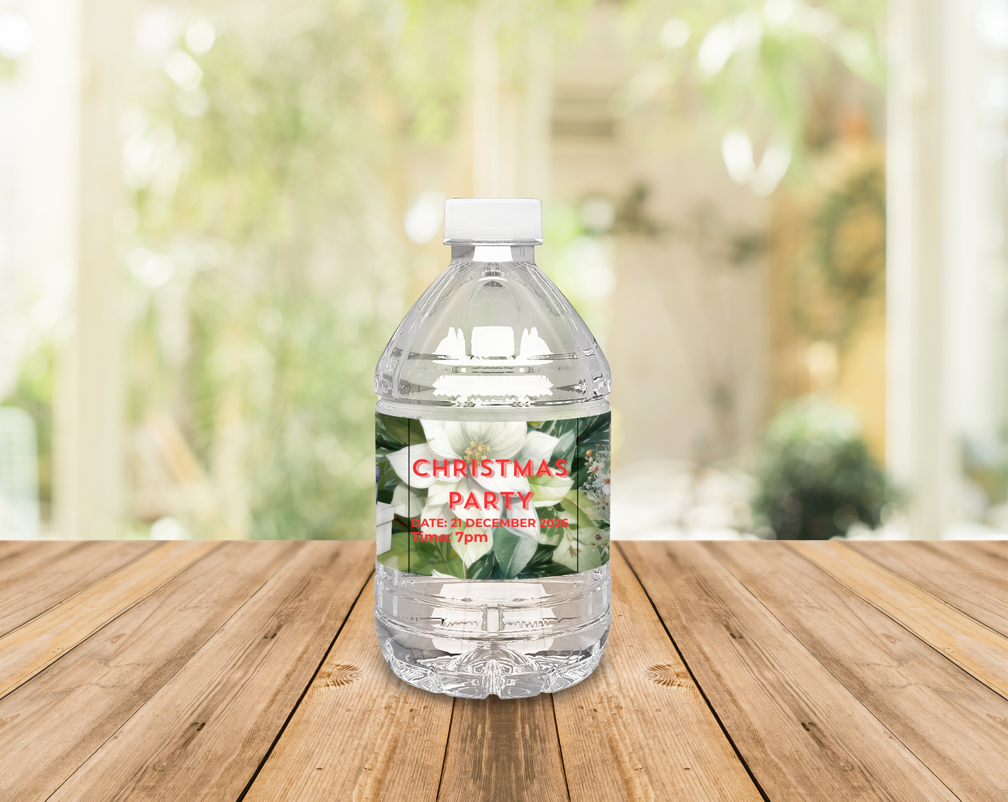 Christmas Party Water Bottle Label