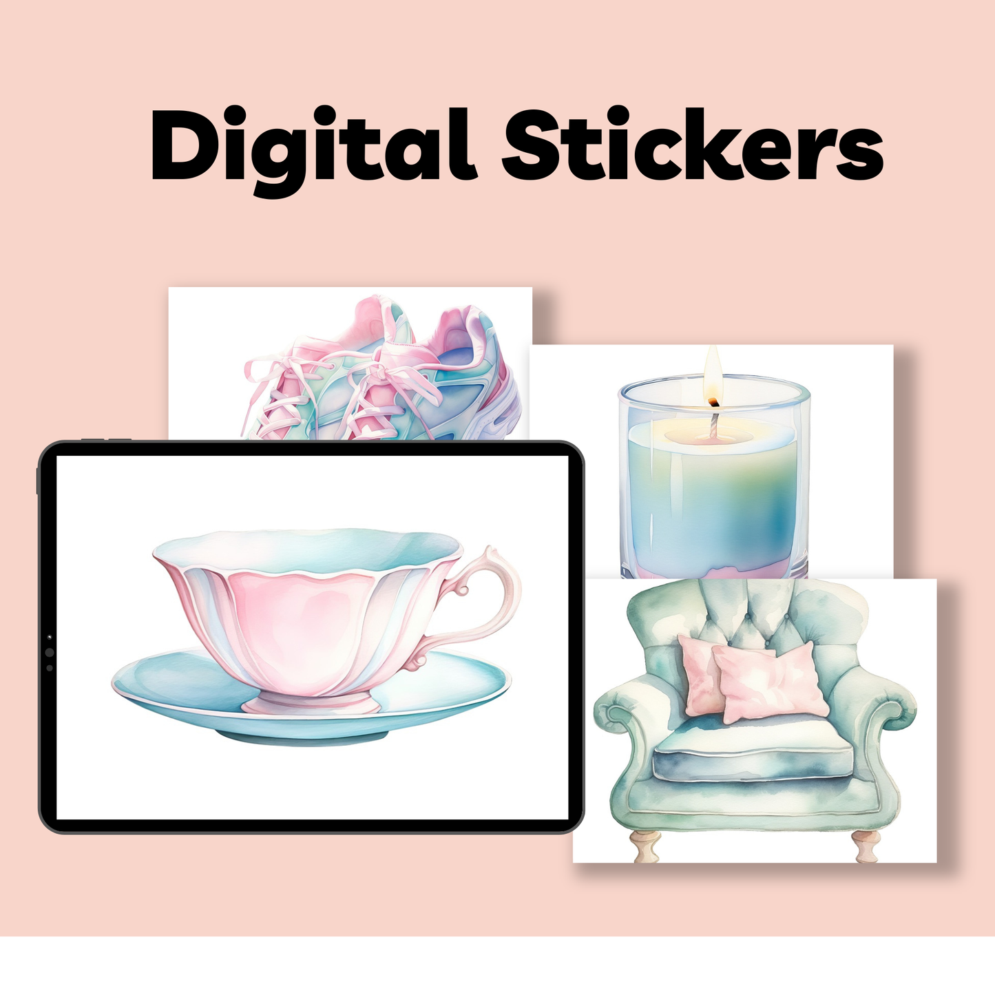 Spa Day Digital Sticker Sheets