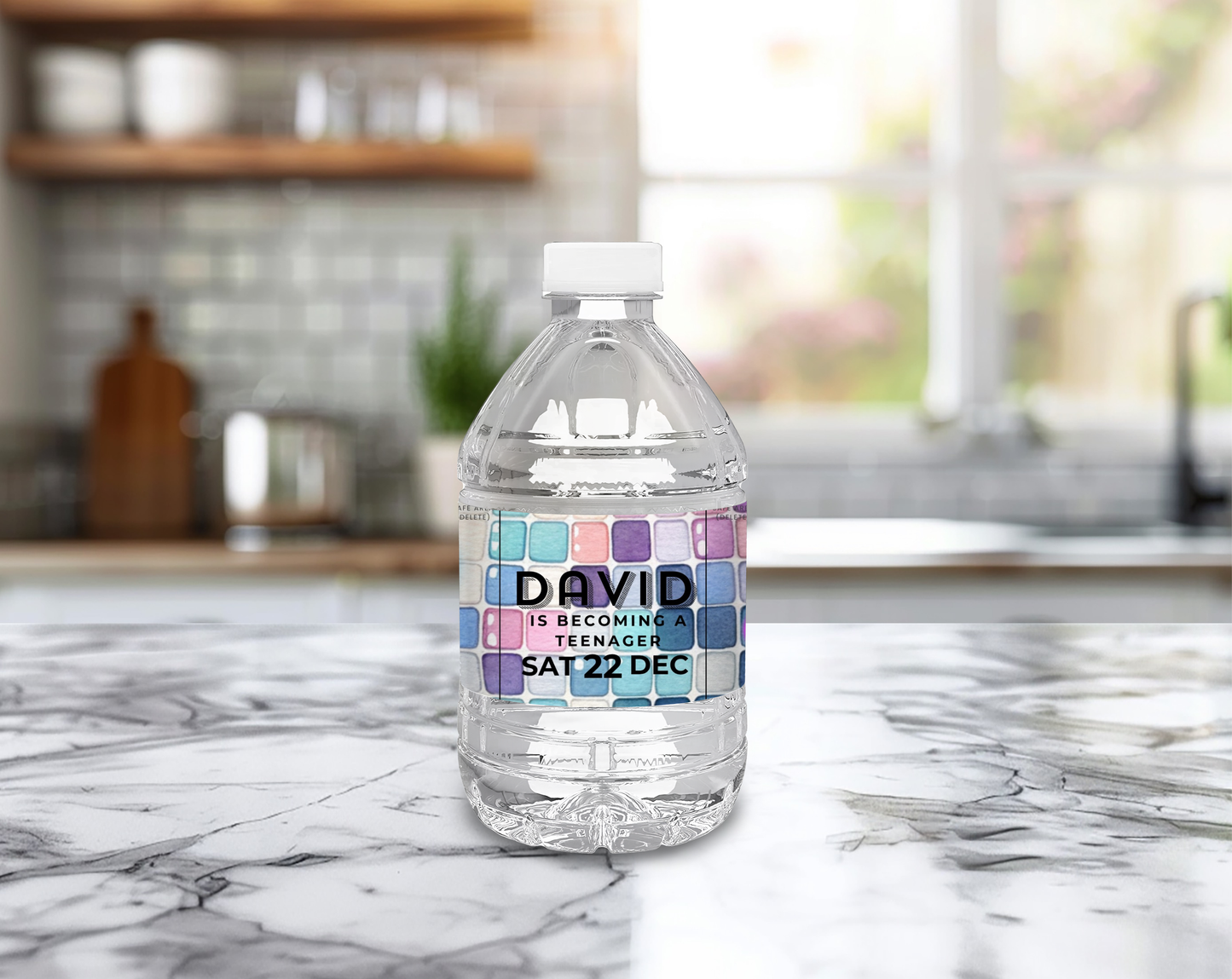 13th Birthday Water Bottle Label