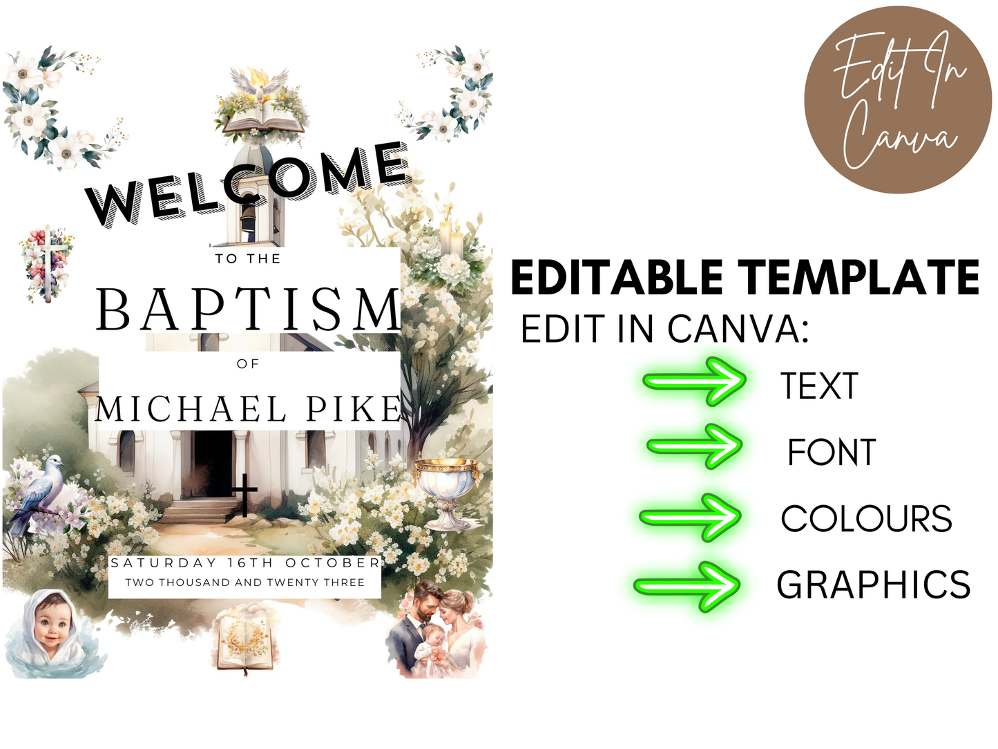 Baptism Welcome Sign
