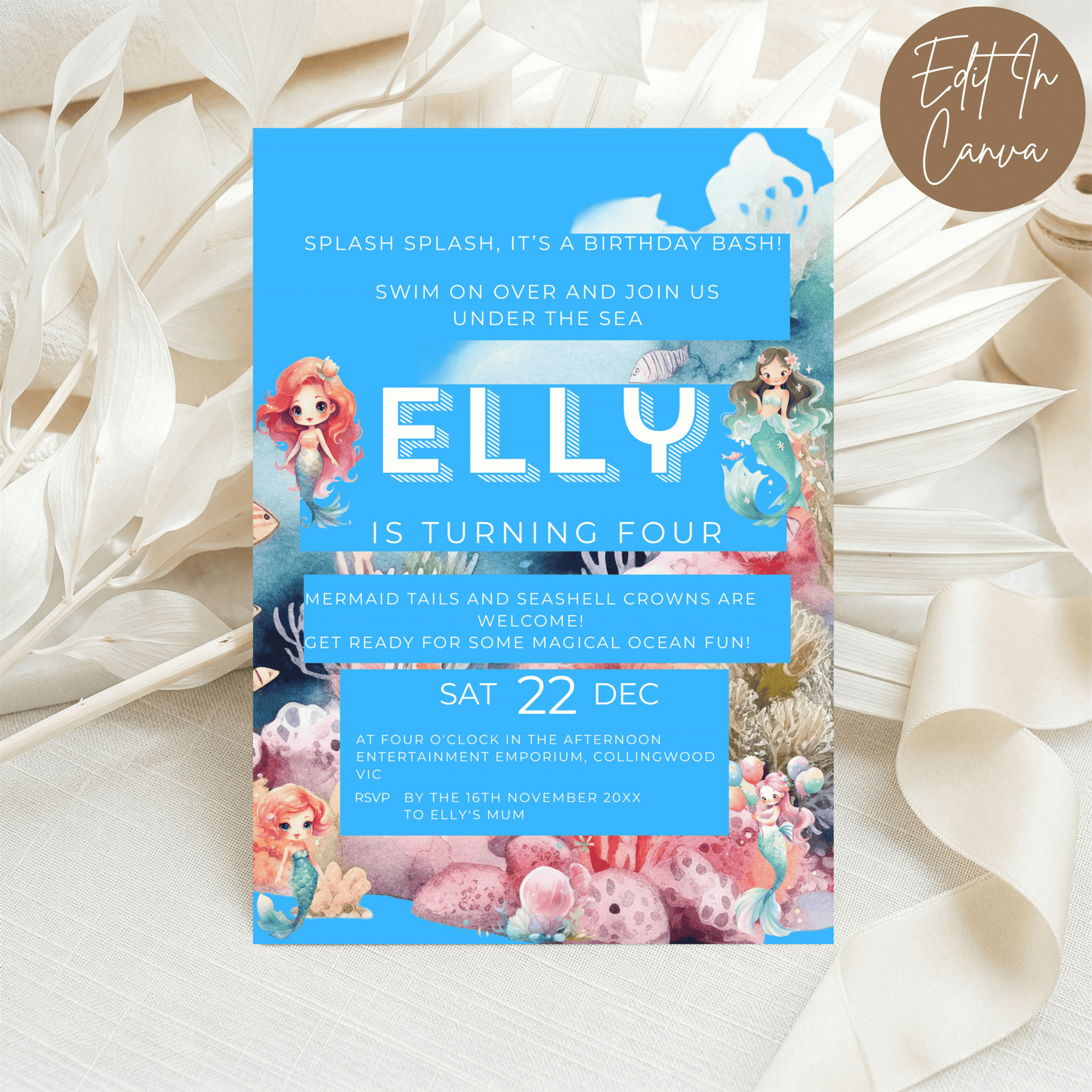 4th Birthday Invitation