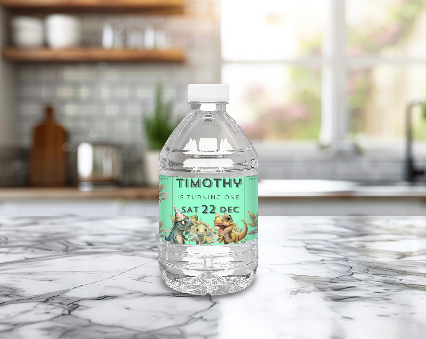 1st Birthday Water Bottle Label