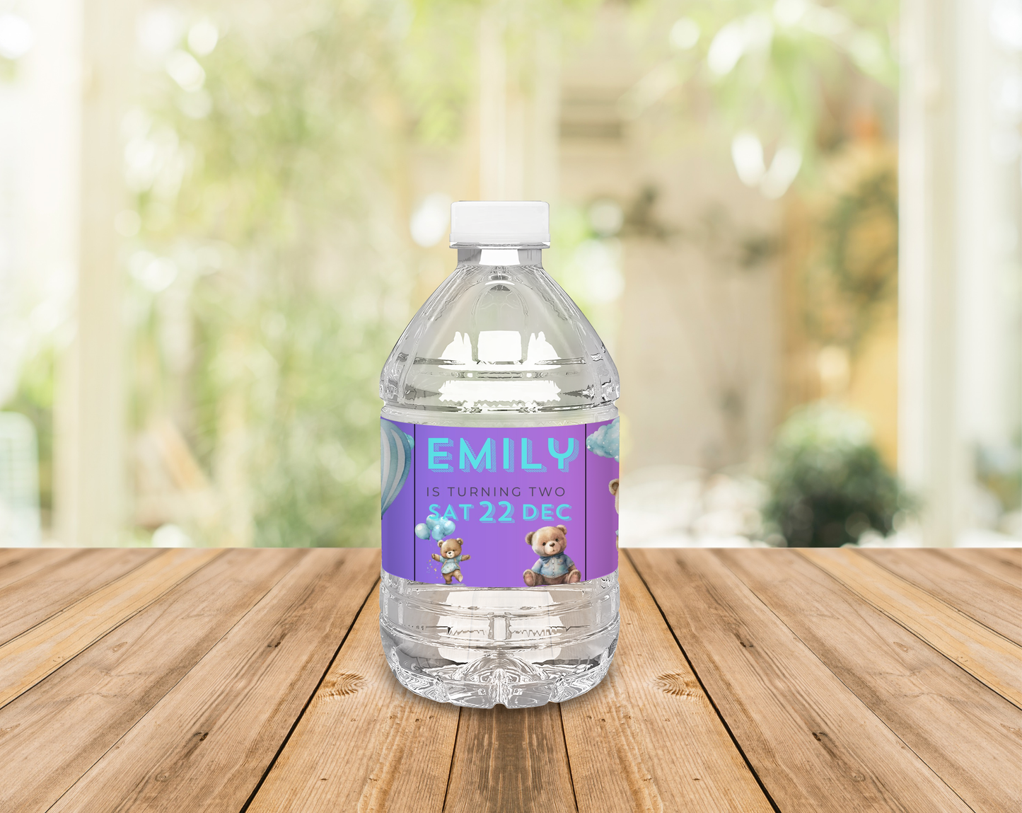 2nd Birthday Water Bottle Label Female