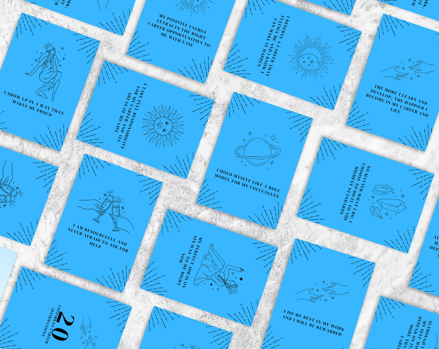 20 Confident Career Affirmation Cards