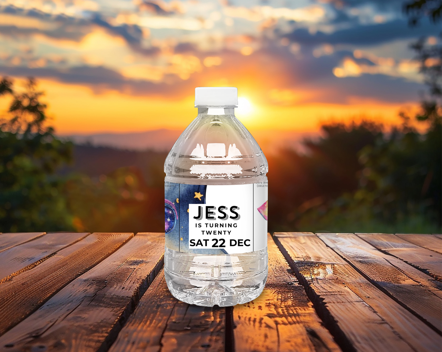 20th Birthday Water Bottle Label