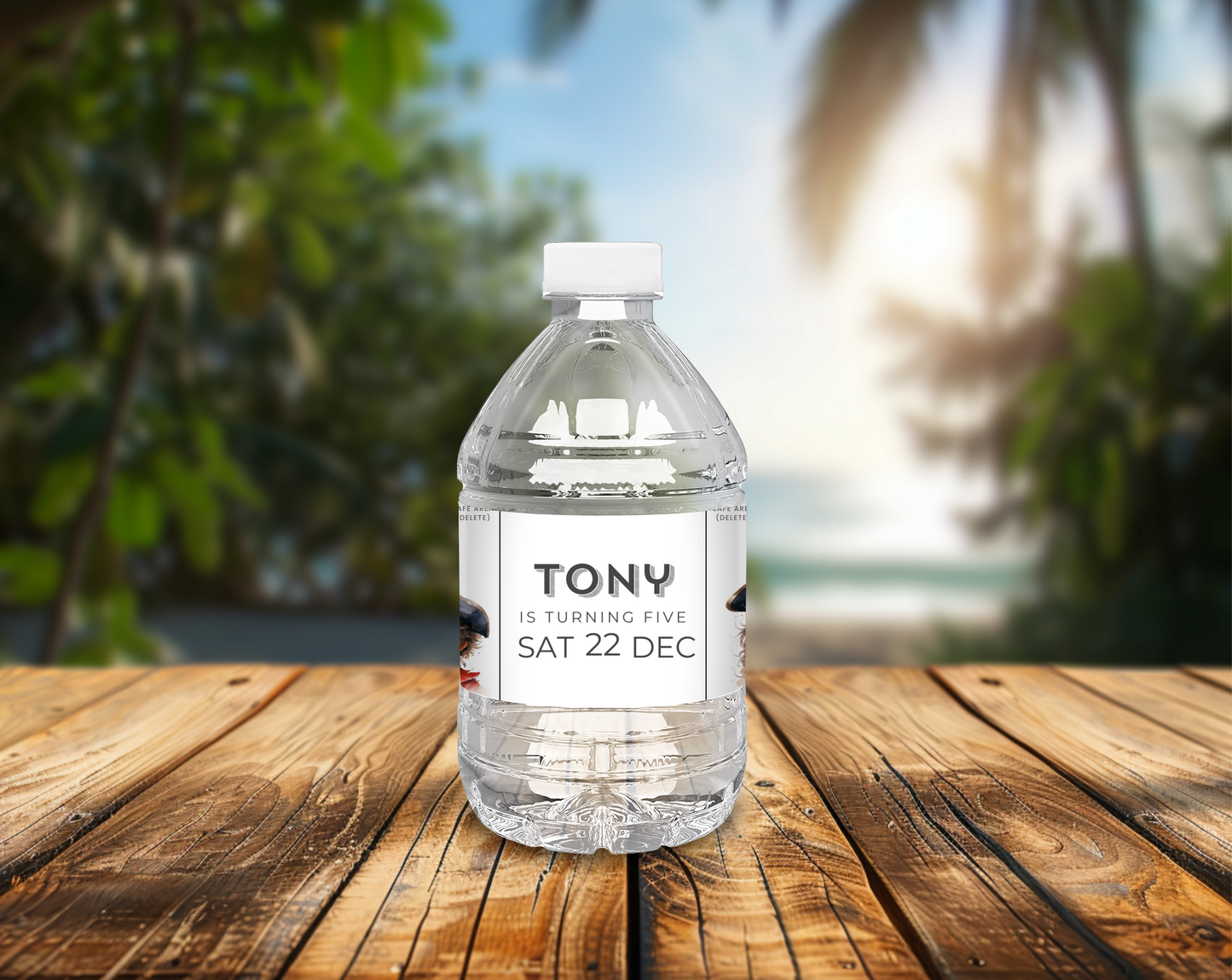 5th Birthday Water Bottle Label