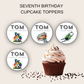 7th Birthday Cupcake Toppers Boy
