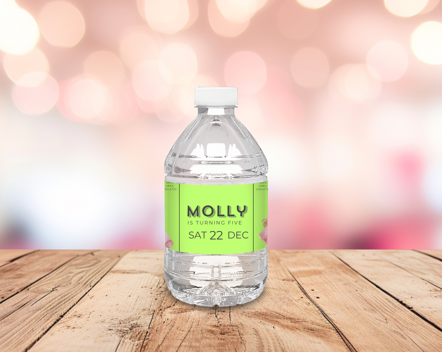 5th Birthday Water Bottle Label Female