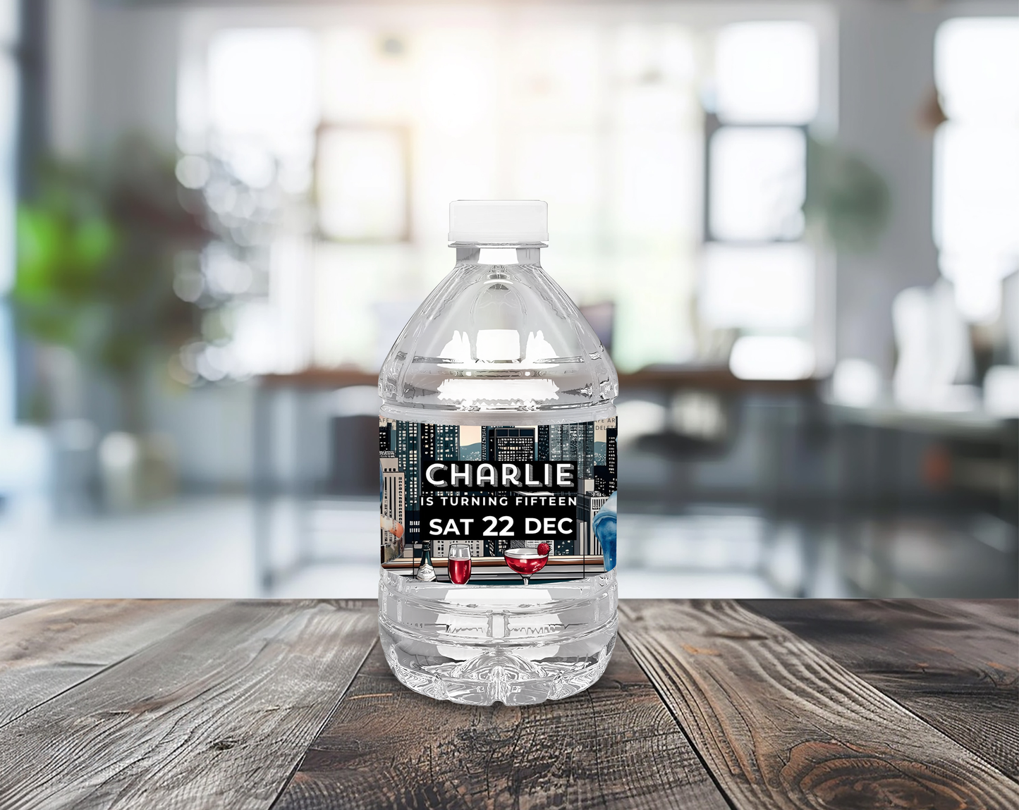 15th Birthday Water Bottle Label