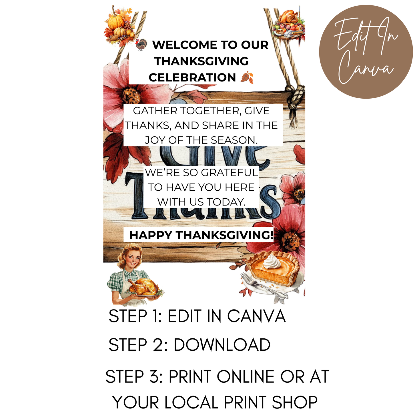 Thanksgiving Welcome Sign