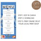 Hanukkah Menu